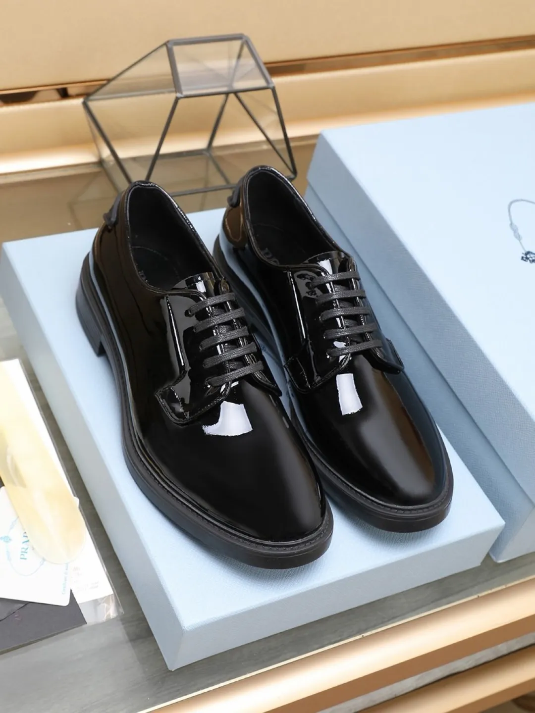 P640💰🔥《PRADA》👏Latest • High-end top brand luxury ~ purchasing agency, top quality. New fashionable business men's shoes🔜The uppers are made of original open-edge beaded cowhide➕cowhide·lining, with fine workmanship. The original stylish and soft combination wear-resistant and non-slip outsole is light and comfortable on the feet. The real thing looks better in real life. Size: 38/45